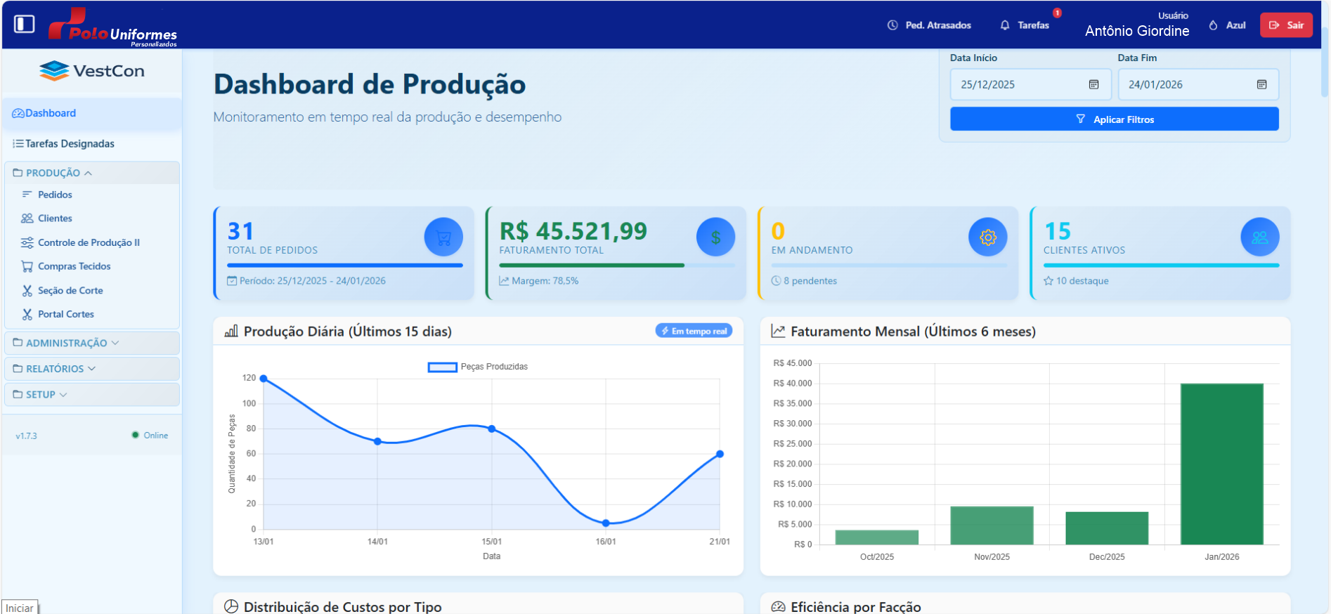 vestPlan - Sistema de Gestão completo e na palma de sua mão.